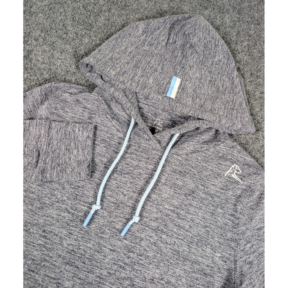 Rhoback Performance Hoodie Womens Small Heather Navy Blue Comfort